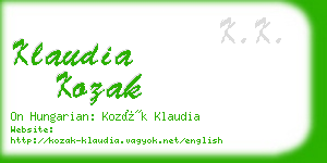 klaudia kozak business card